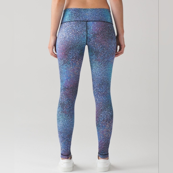 LULULEMON ATHLETICA Strive Multi Black Wunder Under Pant III Leggings size 8 - Picture 2 of 7